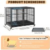 Metal Heavy Duty Dog Crate for Dogs，Large Dog Cage with Removable Tray, Easy Assemble Dog Kennel with Double-Latch Locks - 3 of 4