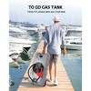 Fuel Caddy, 15 Gallon Portable Fuel Delivery Tank with 10Ft Delivery Hose and Wheels, Diesel and Gasoline Fuel Tank - 4 of 4
