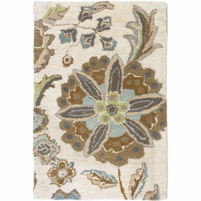 Hauteloom Mack Floral Wool Area Carpet