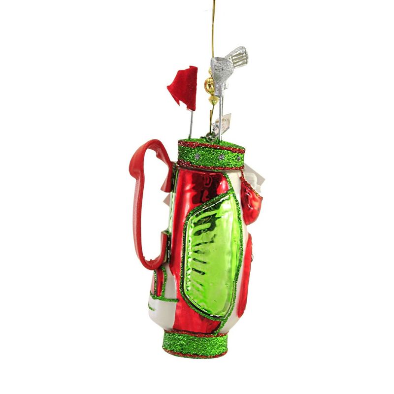 Noble Gems 5.5 Inch Golf Club Bag With Clubs Christmas Ornament Tree Ornaments, 3 of 4