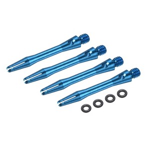 Unique Bargains 2BA Thread Aluminum Dart Shafts with Rubber Rings for Steel Tip 4 Pcs - 1 of 4