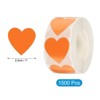 Unique Bargains Vinyl Self-Adhesive Heart-Shaped Waterproof Stickers Label 1500 Pcs - 2 of 4