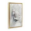 Stupell Industries Neutral Curved Seashell Black Framed Floater Canvas Wall Art - 3 of 4