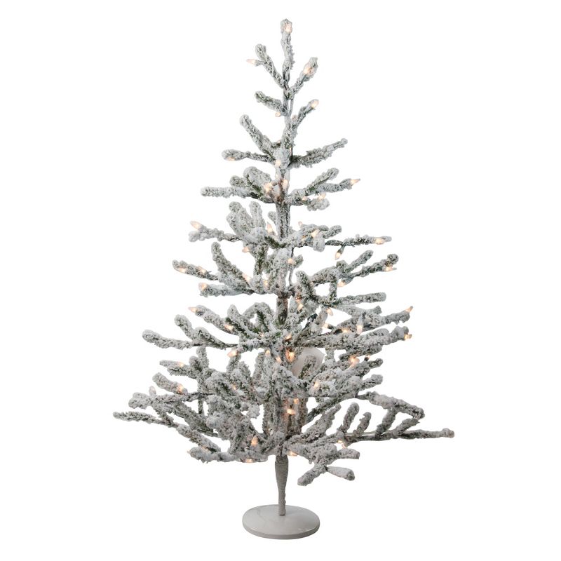 Northlight 3' Pre-Lit Flocked Alpine Twig Artificial Christmas Tree - Warm White Lights, 1 of 7