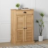 vidaXL VIGO Shoe Cabinet Shoe Storage Organizer with Doors Solid Wood Pine - 2 of 4