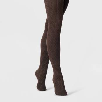 Women's Mixed Net Floral Tights - A New Day™ Black : Target