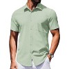 COOFANDY Mens Wrinkle Free Shirts Short Sleeve Casual Button Down Summer Dress Shirts - 2 of 4