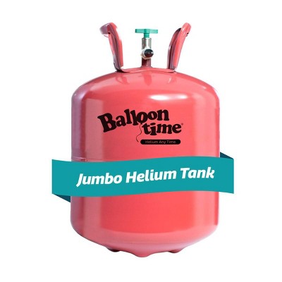 12" Jumbo Helium Balloon Tank Kit: Steel, Red, Birthday Party Accessory, Ages 18+, Balloon Time