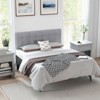 Infans Full/Queen Size Headboard Linen Fabric Upholstered Button Tufted Solid Wood Leg - 3 of 4