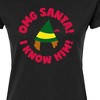 Women's - ELF - Christmas Family Set Omg Santa Juniors Fitted Graphic T-Shirt - 2 of 3