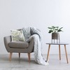 Stupell Industries Tulip Flower Petals Green Grey Painting Printed Pillow, 18 x 18 - 2 of 3