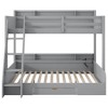 Polibi Twin Over Full Bunk Bed with LED Lighting, Storage Shelves, Charging Station & Drawer - 3 of 4