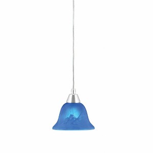 Toltec Lighting Any 1 - Light Pendant in  Chrome with 7" Blue Italian Shade - 1 of 1