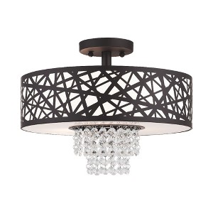 Livex Lighting Allendale 3 - Light Semi-Flush Mount in  Bronze - 1 of 4