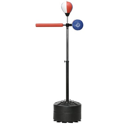 Soozier Free Standing Speed Bag, Adjustable Boxing Bag with Stand, Reflex Bar, Punching Pad and Suction Cup Base for Adults & Teenagers