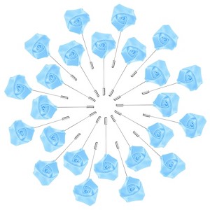 Unique Bargains Ribbon Alloy Multipurpose Use Durable Flower Lapel Pin 3.5 x 1.38 Inch  24 Pcs - 1 of 4