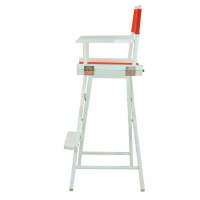 Red Bar Height Director's Chair-White
