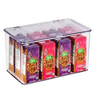 Sorbus 3 Piece Variety Clear Storage Bins For Pantry & Fridge With Hinged Lids - Perfect Cabinet Organizer and Storage for Kitchen — фото 3