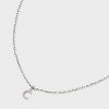 Sterling Silver Small Polished Initial Pendant Necklace - A New Day™ Silver - 4 of 4