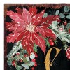 HomeRoots 36" Black Gold Green And Red Solid Wood Poinsettia Merry Christmas  Porch Sign - 4 of 4