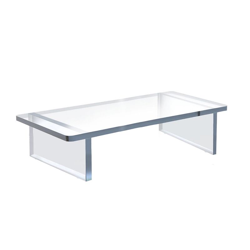 Azar Displays Clear Acrylic 22"W x 10"D x 6"H 1/2" Thick Deluxe Riser w/ Bumpers, 3 of 9
