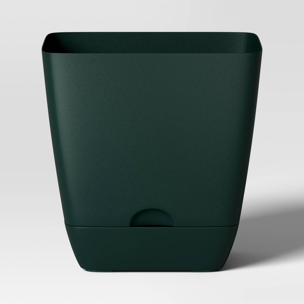 Square Self-Watering Plastic Indoor Outdoor Planter Pot Green 6"x6" - Room Essentials™
