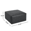 Sapphtopaz Modern Faux Leather Ottoman Bench, Upholstered Square Ottoman Foot Rest, Modular Design Bedroom End Bench, Work as End Table and Ottoman - 3 of 4