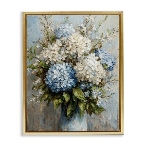 Stupell Industries Muted Classic Hydrangeas Floating Frame Canvas Art - 1 of 4
