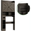 Dyonery bathroom locker, toilet, washing machine above the locker, with barn door, toilet paper holder, with adjustable bottom bar - 2 of 4