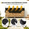 4.3FT Heavy Duty Firewood Rack with Waterproof Cover Combo Set, 1/2 Cord Capacity Indoor/Outdoor Log Holder for Fireplace, Fire Pit - 4 of 4