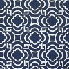 Outdoor Wicker Loveseat Cushion - Blue/White Geometric - Pillow Perfect - 3 of 3