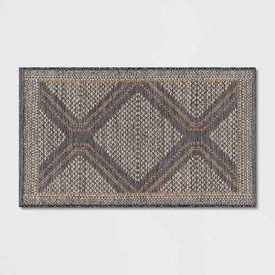 2&#39;3&#34;x3&#39;9&#34; Washable Tapestry Accent Rug Gray - Threshold&#8482;