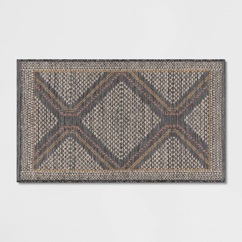 2&#39;3&#34;x3&#39;9&#34; Washable Tapestry Accent Rug Gray - Threshold&#8482;, 1 of 6