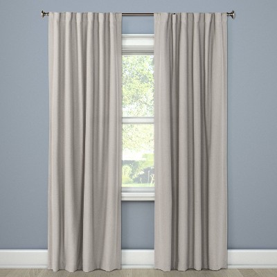 Photo 1 of 1pc 50&#34;x95&#34; Blackout Aruba Window Curtain Panel Gray - Threshold&#8482;