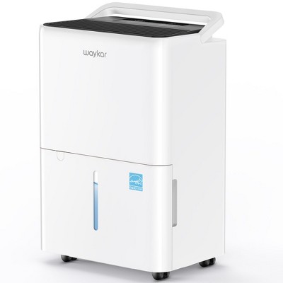 Waykar ENERGY STAR Dehumidifier Series | 30-150 Pints | Covers 5,000-7,500 Sq. Ft | Smart Controls, Auto Swing & Auto Defrosting