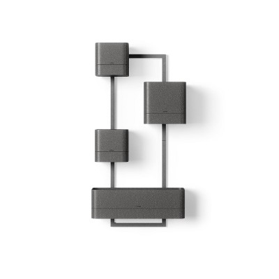 Black Rectangular Wall-Mounted Indoor/Outdoor Planter Box