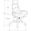 Monarch Specialties Office Chair Adjustable Height Swivel Ergonomic Armrests Computer Desk Work Metal Mesh Black Chrome Contemporary Modern - 3 of 4