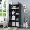 GDFStudio Biljon Modern Freestanding Wardrobe Closet with 7 Storage Compartments - 2 of 4
