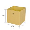 Racxily 4 Pack Collapsible Fabric Cube Storage Bins, cube organizer bins(10.5" x 10.5") - 3 of 4