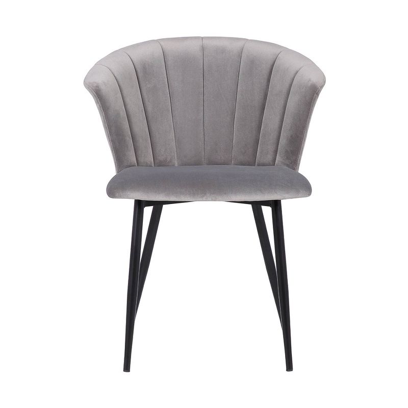 Lulu Contemporary Dining Chair Black/Gray - Armen Living, 3 of 8