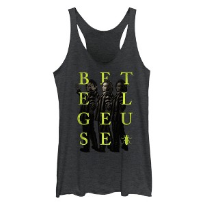 Women's Beetlejuice Beetlejuice Distressed Pose Racerback Tank Top - 1 of 4