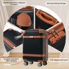 FURNIinspire Bag And Luggage Sets 3 Piece Hard Shell Luggage Set, Carry-On Suitcase with Toiletry Bag, Weekender Bag, Black, 8.07"*14.96"*22.24" - 4 of 4