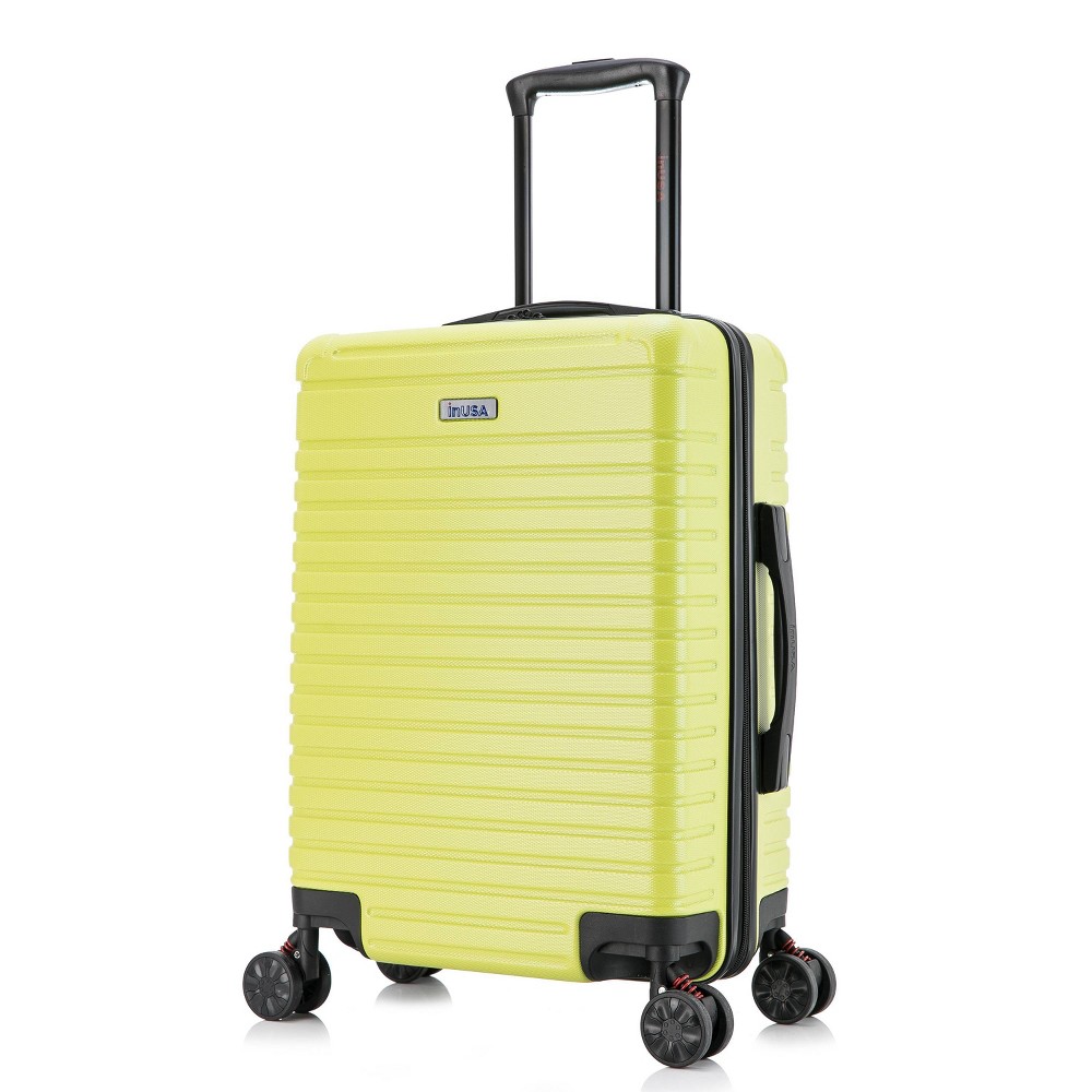 Photos - Luggage InUSA Deep Lightweight Hardside Carry On Spinner Suitcase - Green 