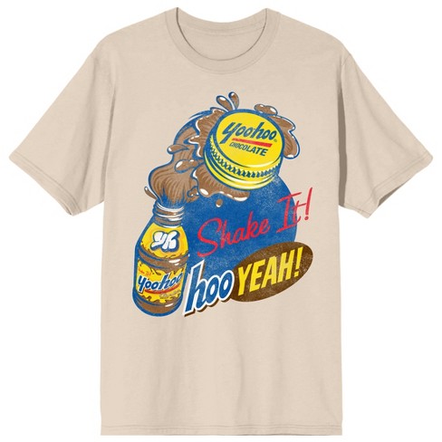 Yoo-hoo Chocolate Flavor Art Crew Neck Short Sleeve Natural Women's T-shirt - image 1 of 3