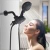 Cobbe Matte Black 2-Handle Wall Mount Complete Bathtub Shower Trim Kit with 6 Settings ABS Dual Shower Head Tub Spout and 59-Inch Hose - 4 of 4