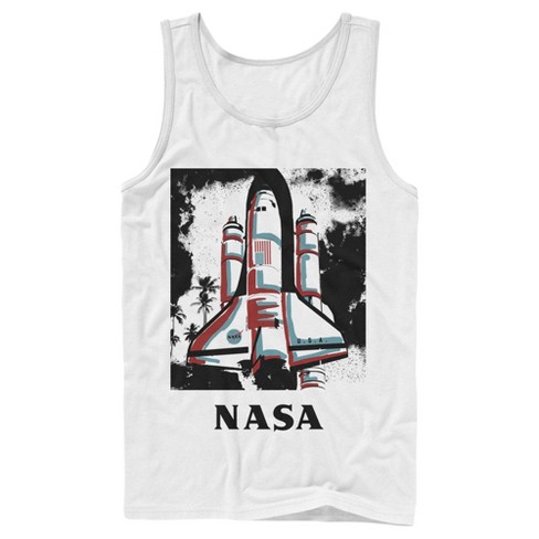 Men's NASA Color Pop Launch Edgy Palm Tree Tank Top - image 1 of 4