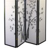 NicBex 4-panel Room Divider Portable Wooden Folding Privacy Screen Bamboo Design Wall Partition for Home &ice, Black - 2 of 4