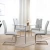 KTMBDW Dining Kitchen Modern Chairs with Metal Legs and PU Leather Cushion for Living Room Bedroom Outdoor Lounge - 4 of 4