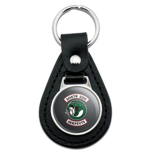 Riverdale South Side Serpents Black Leather Keychain - 1 of 4