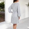 Anna-Kaci Women's Long Sleeve V-Neck Boho Print Dress with Gathered Waist - 4 of 4